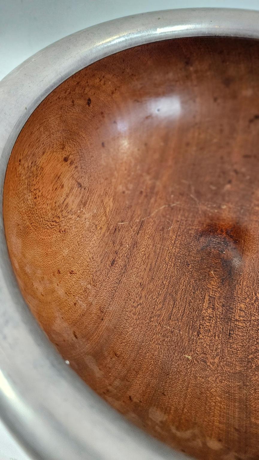 Brutalist Wood Bowl By DMK Daniela Mola and Ingo Knuth For Sale