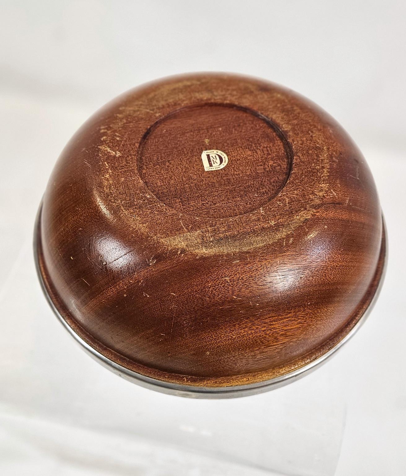 Italian Wood Bowl By DMK Daniela Mola and Ingo Knuth For Sale