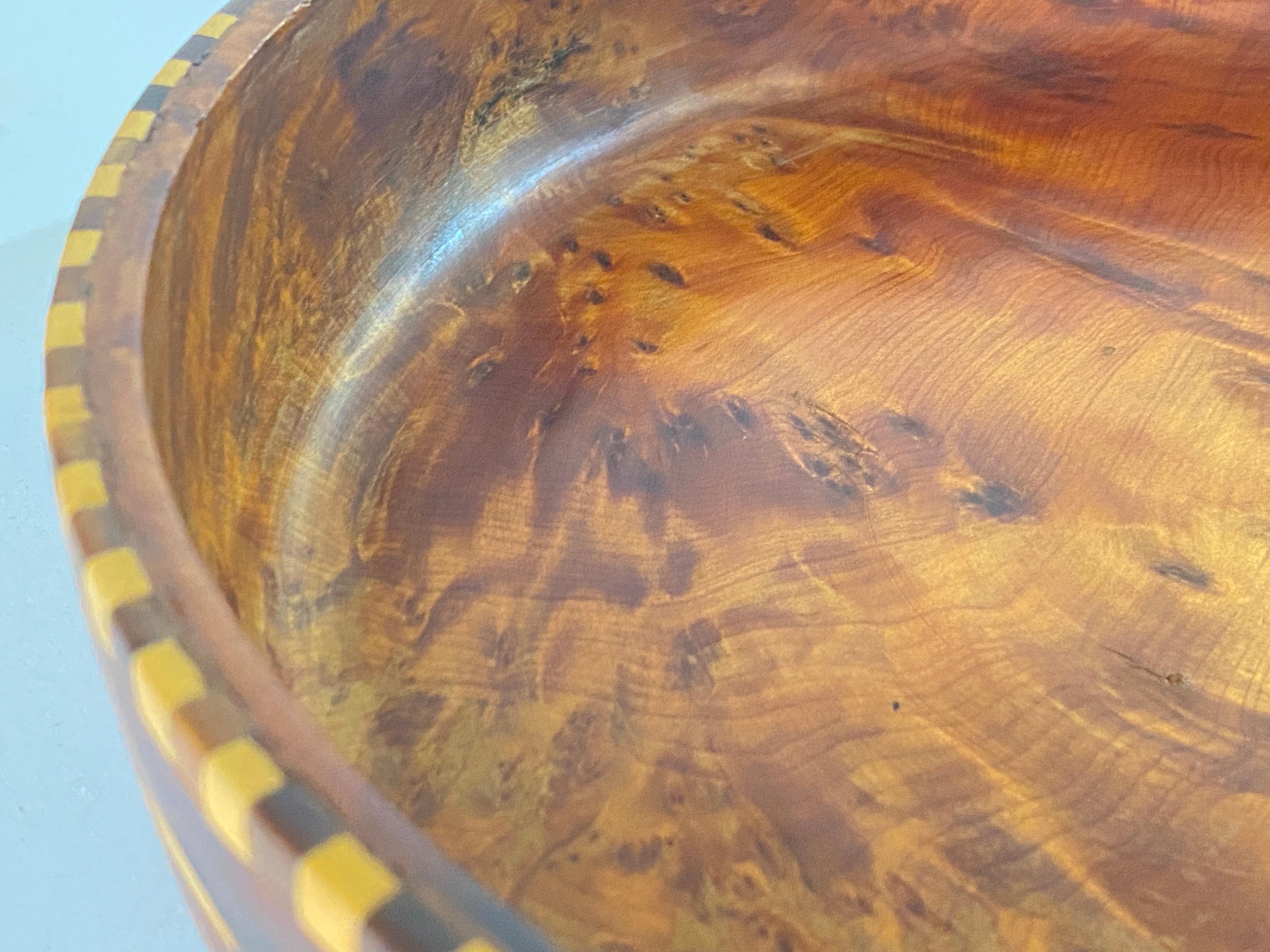 Cuenco de Madera Pátina Vieja circa 1960 Escandinavo Sueco en venta