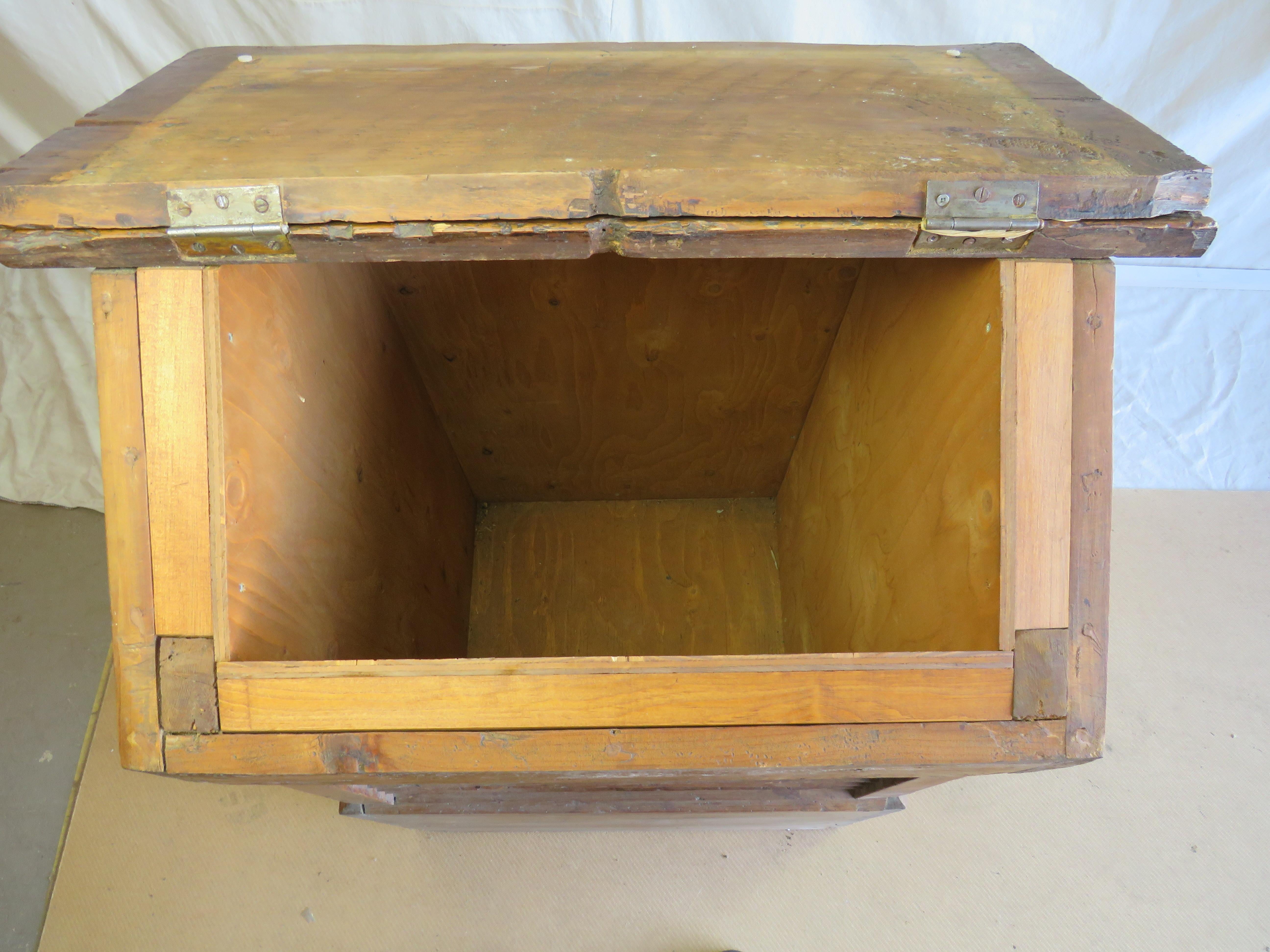Pine 19th Century Cupola Form Wood/Storage Box For Sale