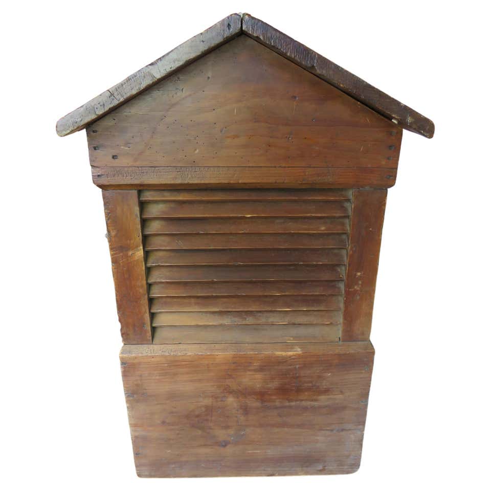 Antique 19th Century Oak Wood Two Door Ice Box Freezer Fridge by ...
