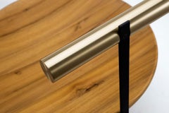 Holz, Messing und Glas Poltrona Canoa von Atelier Andre Ferri