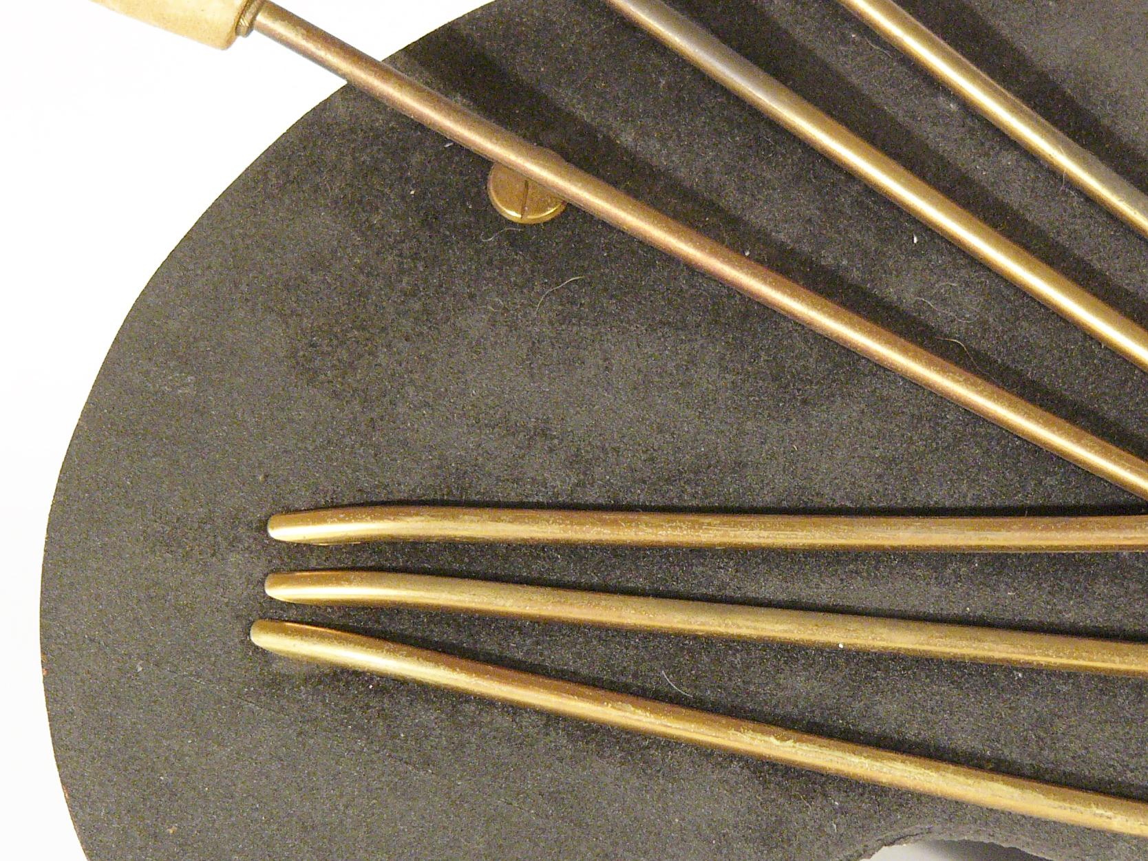 Bois et parchemin  Applique à 6 lumières en forme de palette The Modernity en vente 2