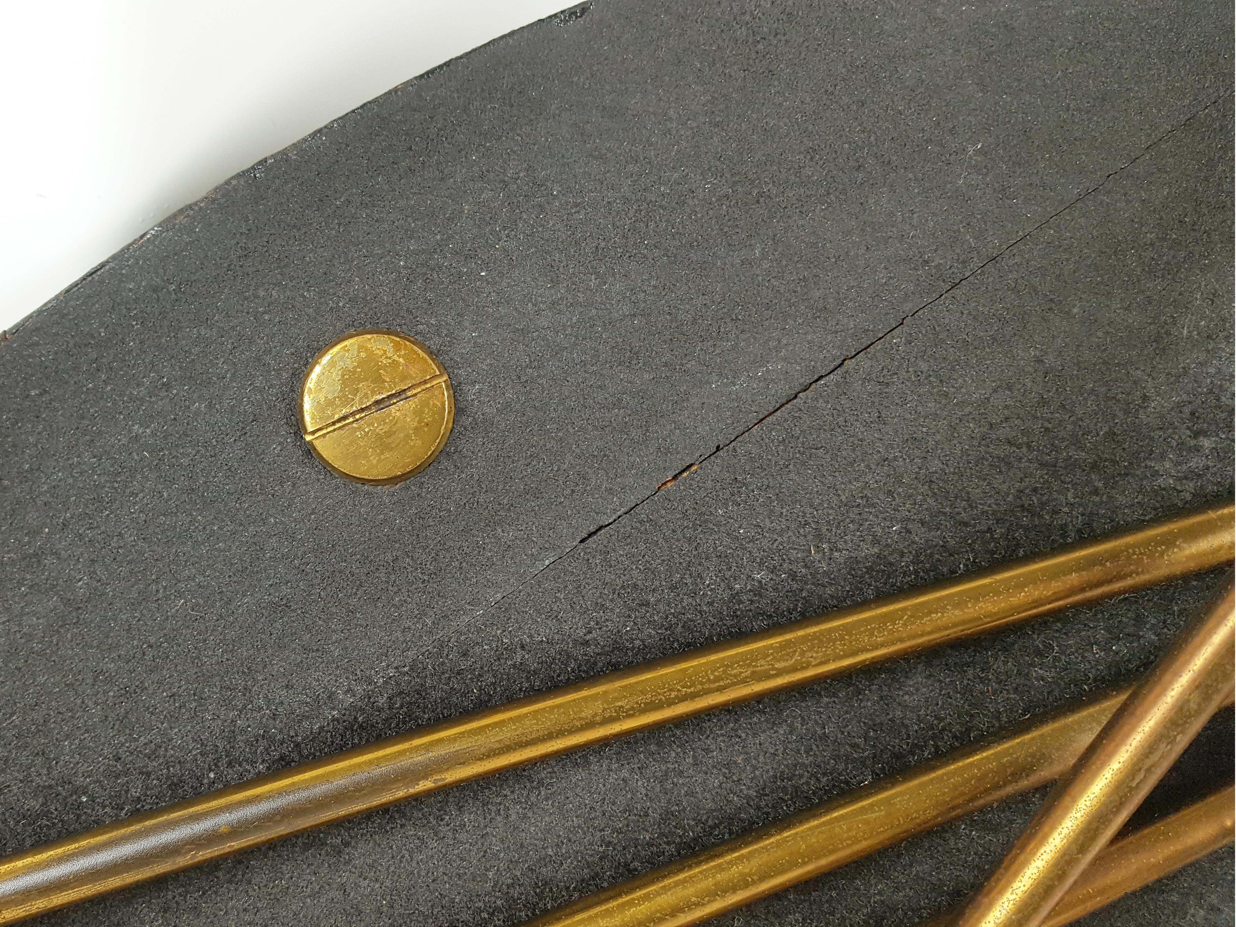Mid-Century Modern Bois et parchemin  Applique à 6 lumières en forme de palette The Modernity en vente