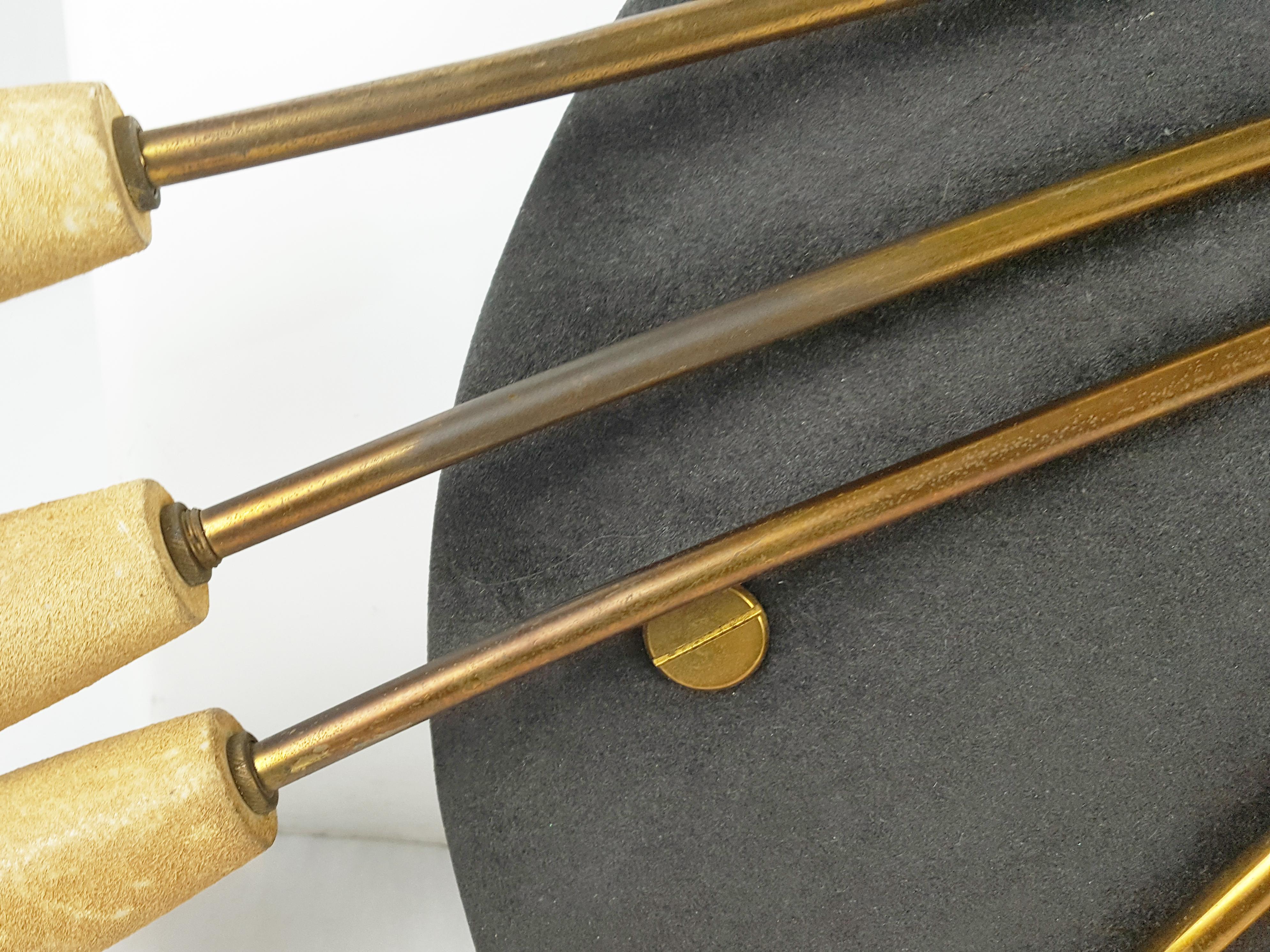 Bois et parchemin  Applique à 6 lumières en forme de palette The Modernity Bon état - En vente à Varese, Lombardia