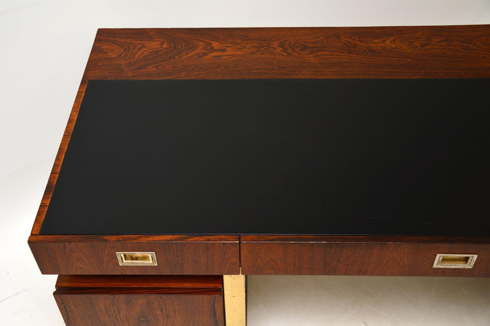 Wood & Brass Vintage Partners Desk 1