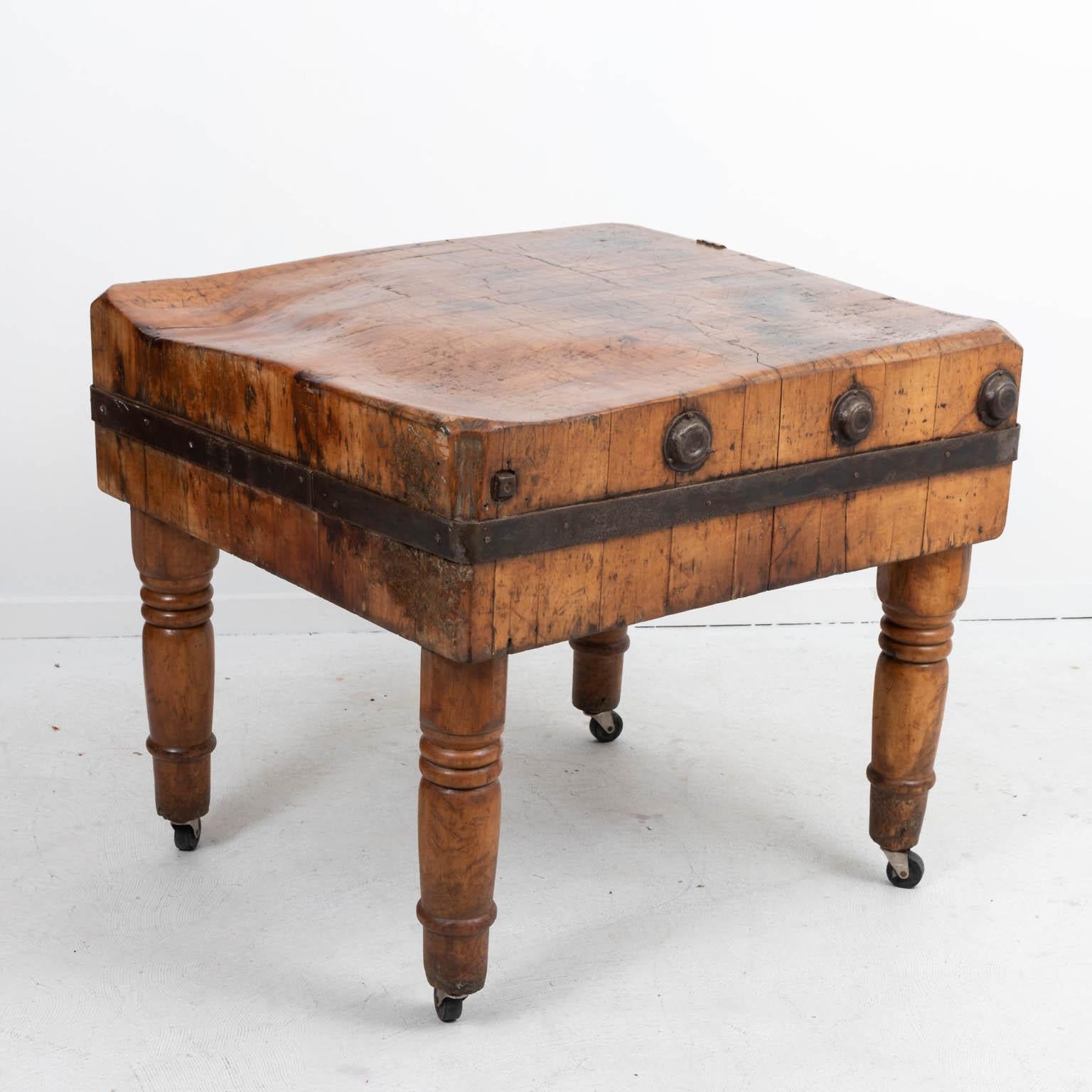 vintage boos butcher block table