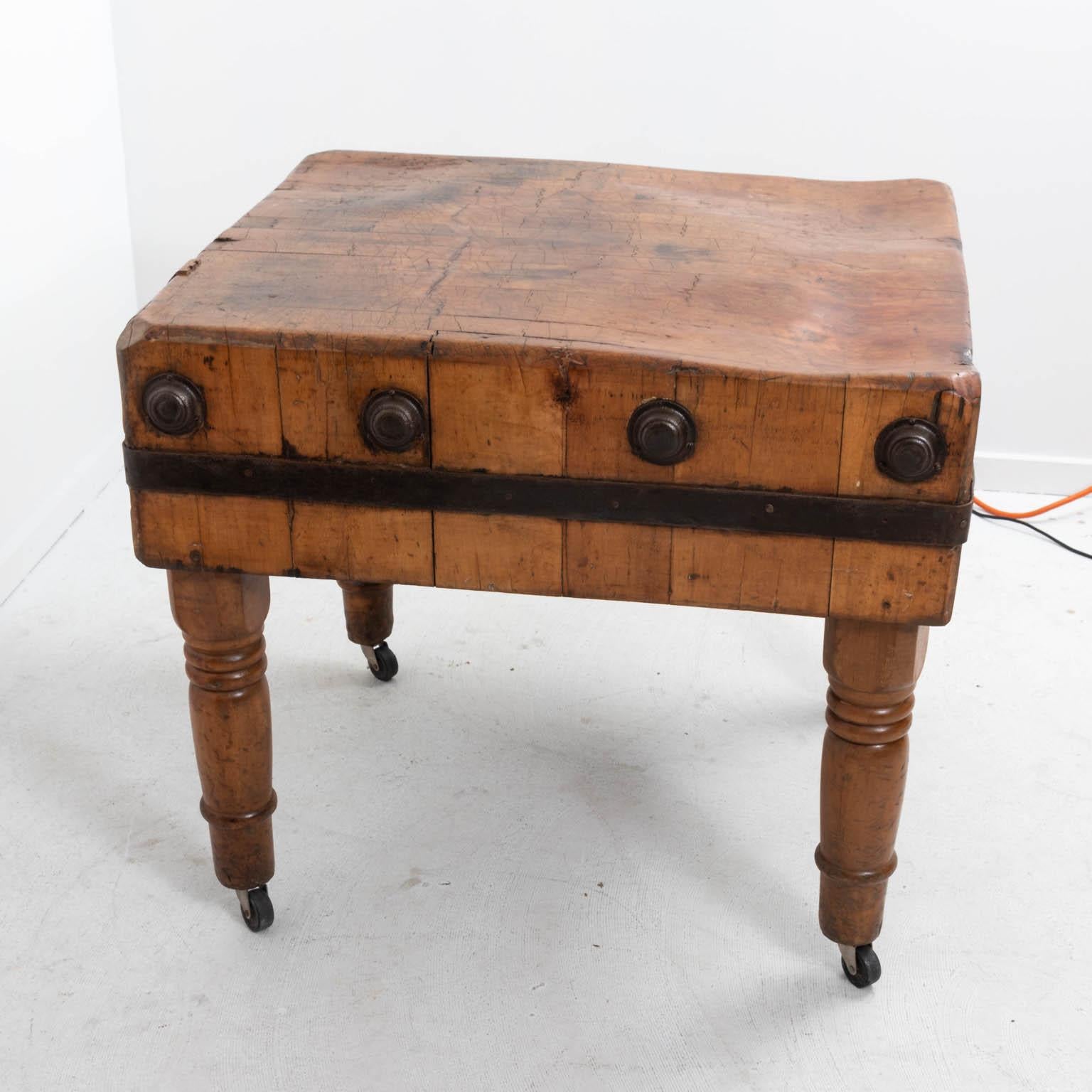 20th Century Wood Butcher Block Table by John Boos and Company