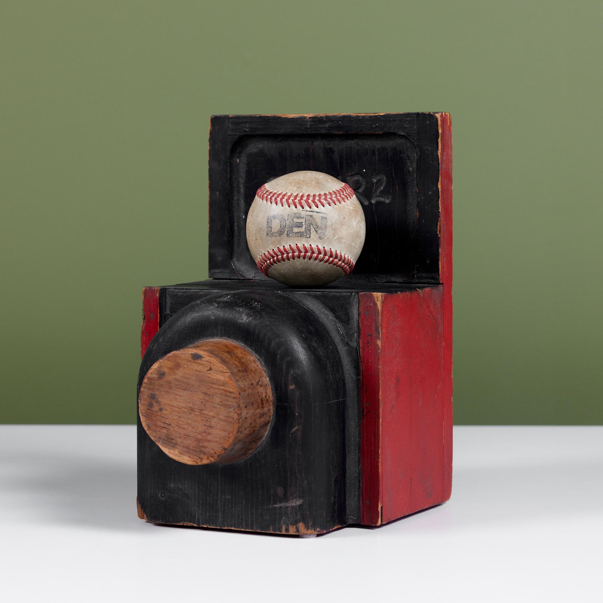 Mid-Century Modern Wood Camera Found Art For Sale