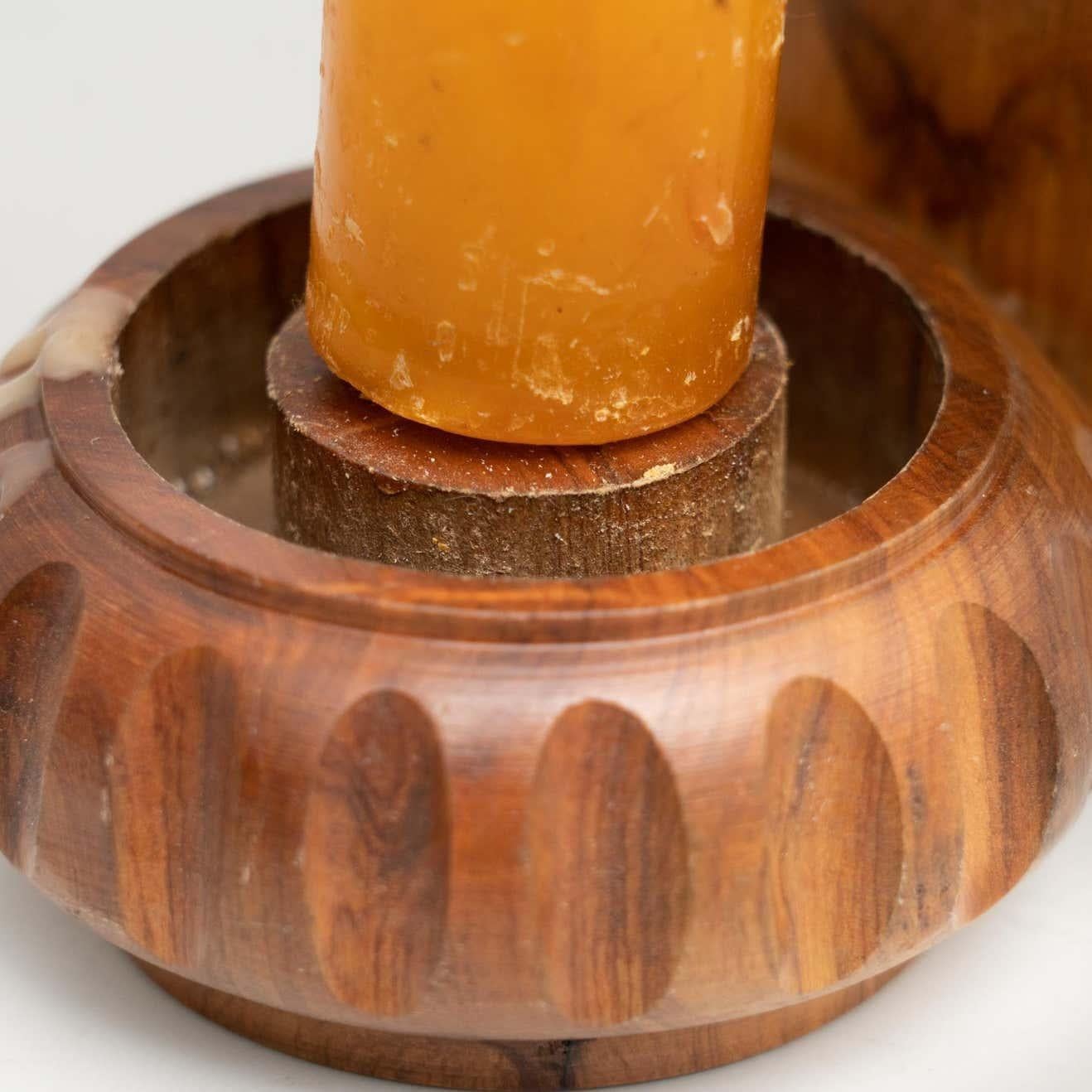 Portacandele in Wood, 1960 circa 4