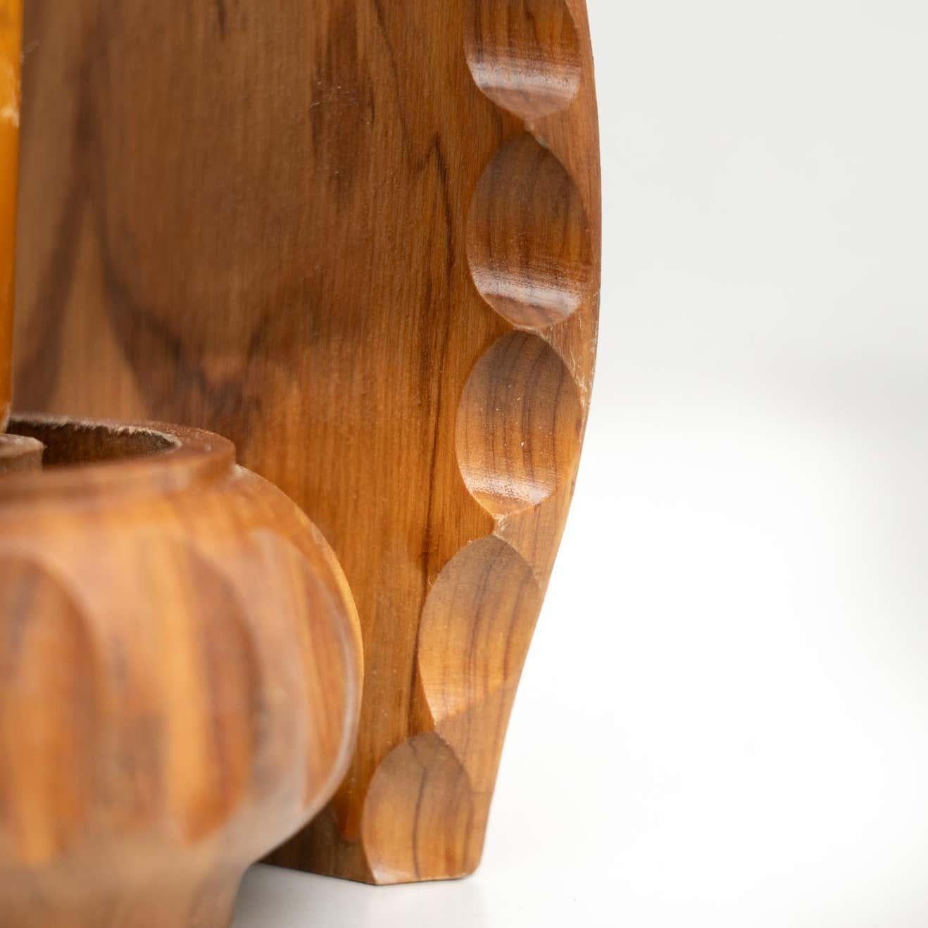Portacandele in Wood, 1960 circa 6