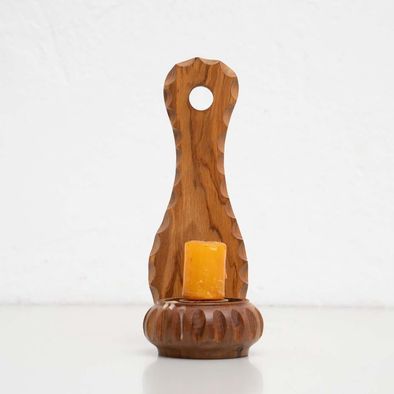 Spagnolo Portacandele in Wood, 1960 circa