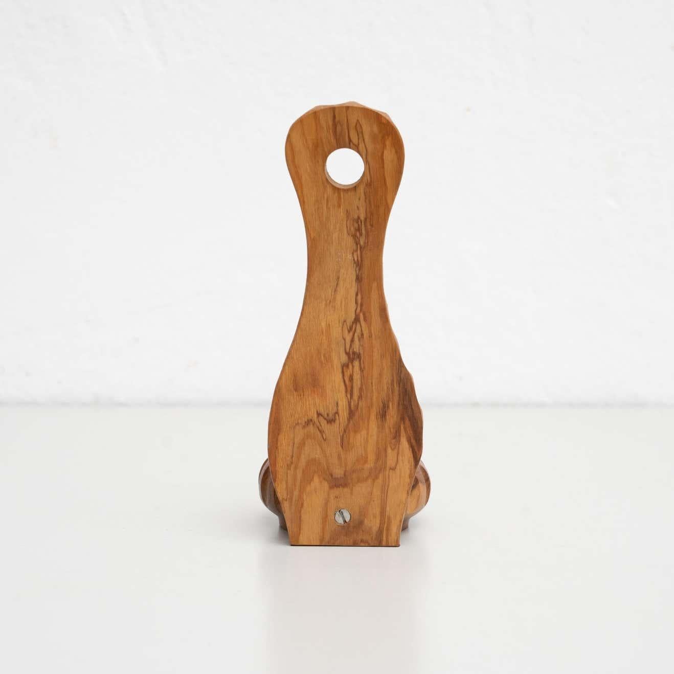 Wood Candle Holder, circa 1960 For Sale 1