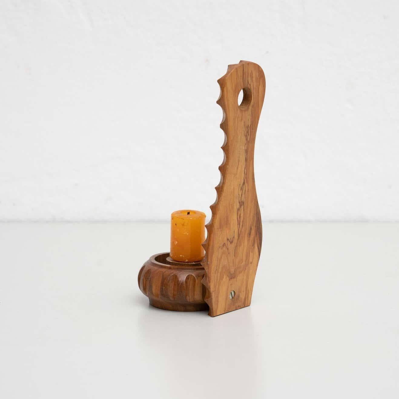 Portacandele in Wood, 1960 circa 1