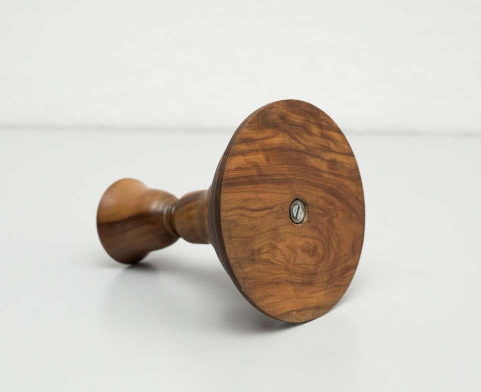 Wood Candle Holder, circa 1960 For Sale 2
