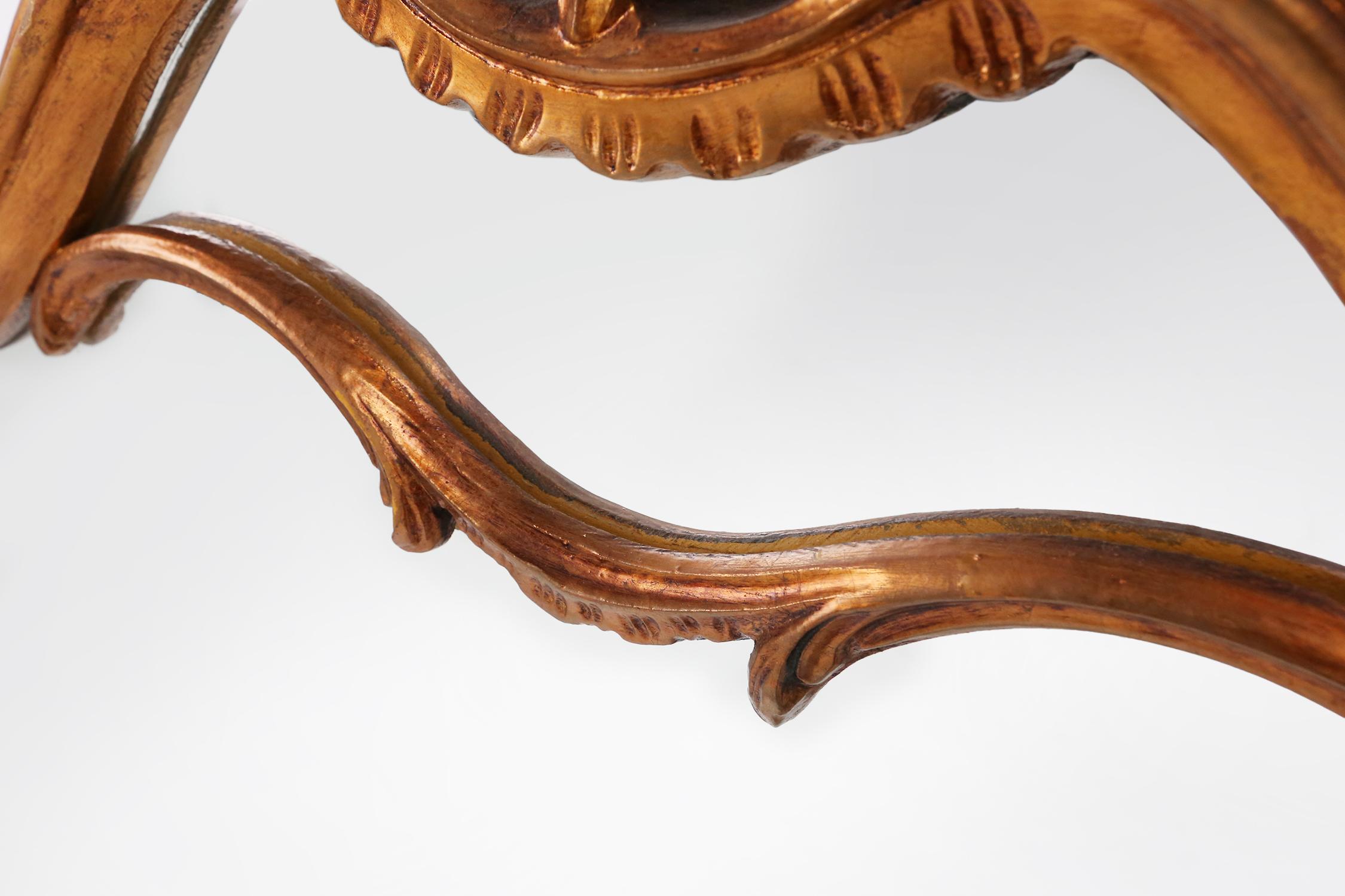 Miroir console de style Louis XV du 20e siècle sculpté en bois, France en vente 4