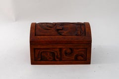 Wood carved box marked by Honduras around 1970s