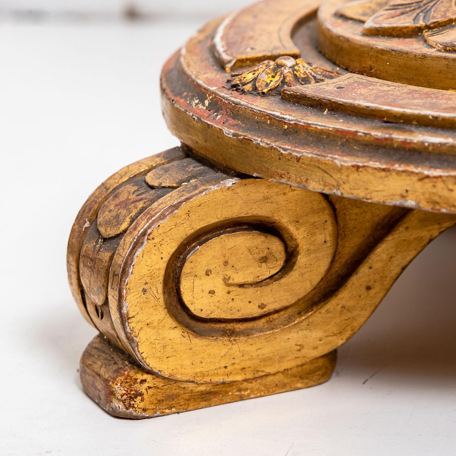 Wood Carved Floor Lamp with Fringed Lampshade, Italy, 1970s In Good Condition In Rijssen, NL