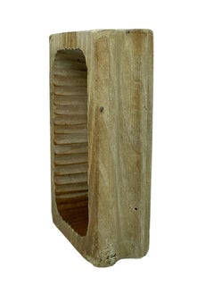 Wood Carved Flower Butter Mold Antique, German, 1890s