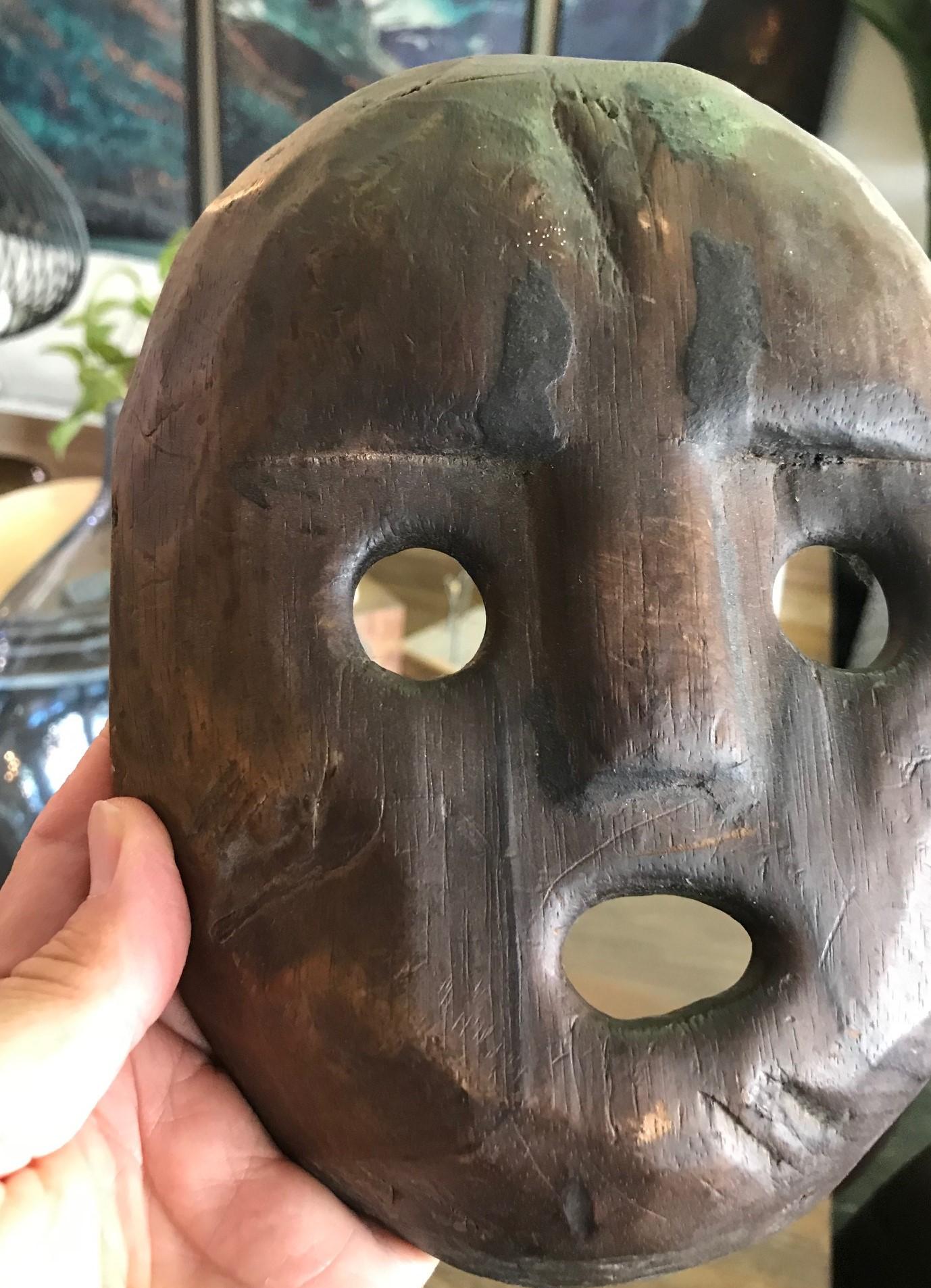 Hand-Carved Wood Carved Folk Mask