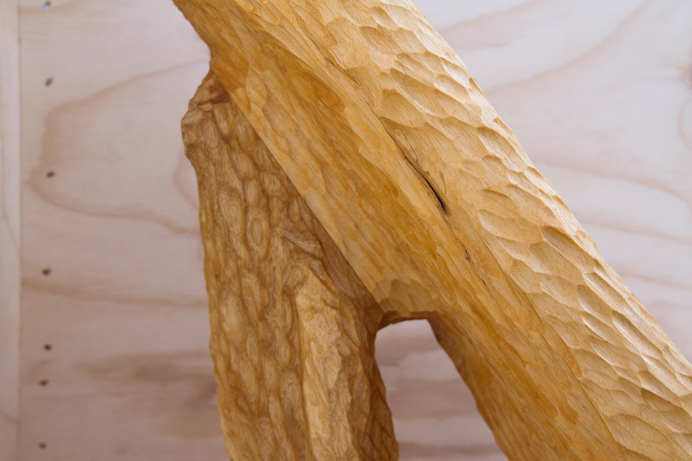 Geschnitzter Loungesessel aus Holz, entworfen von Tellurico für Emma Scully Gallery New York. (Sonstiges) im Angebot