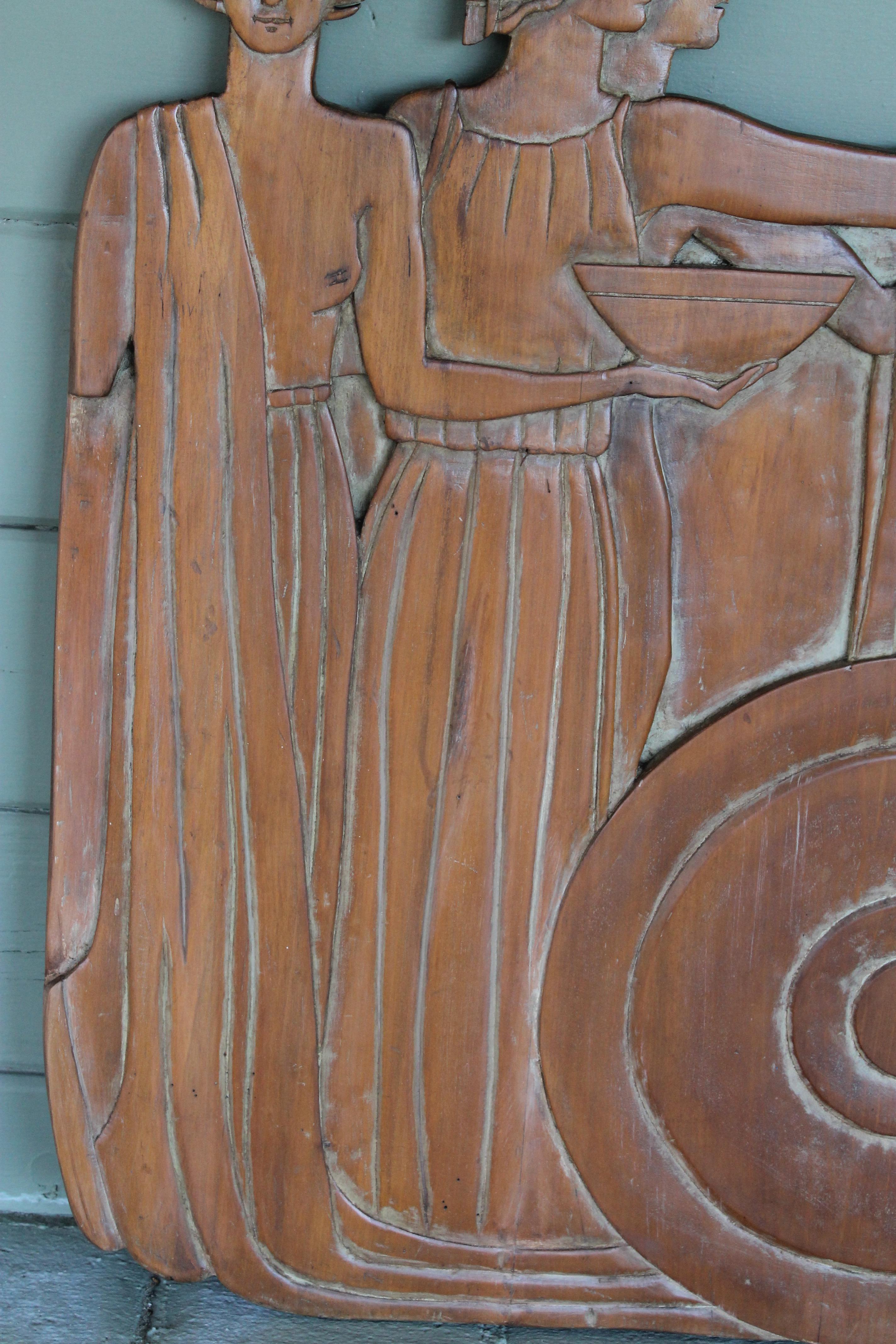 roman wood carving