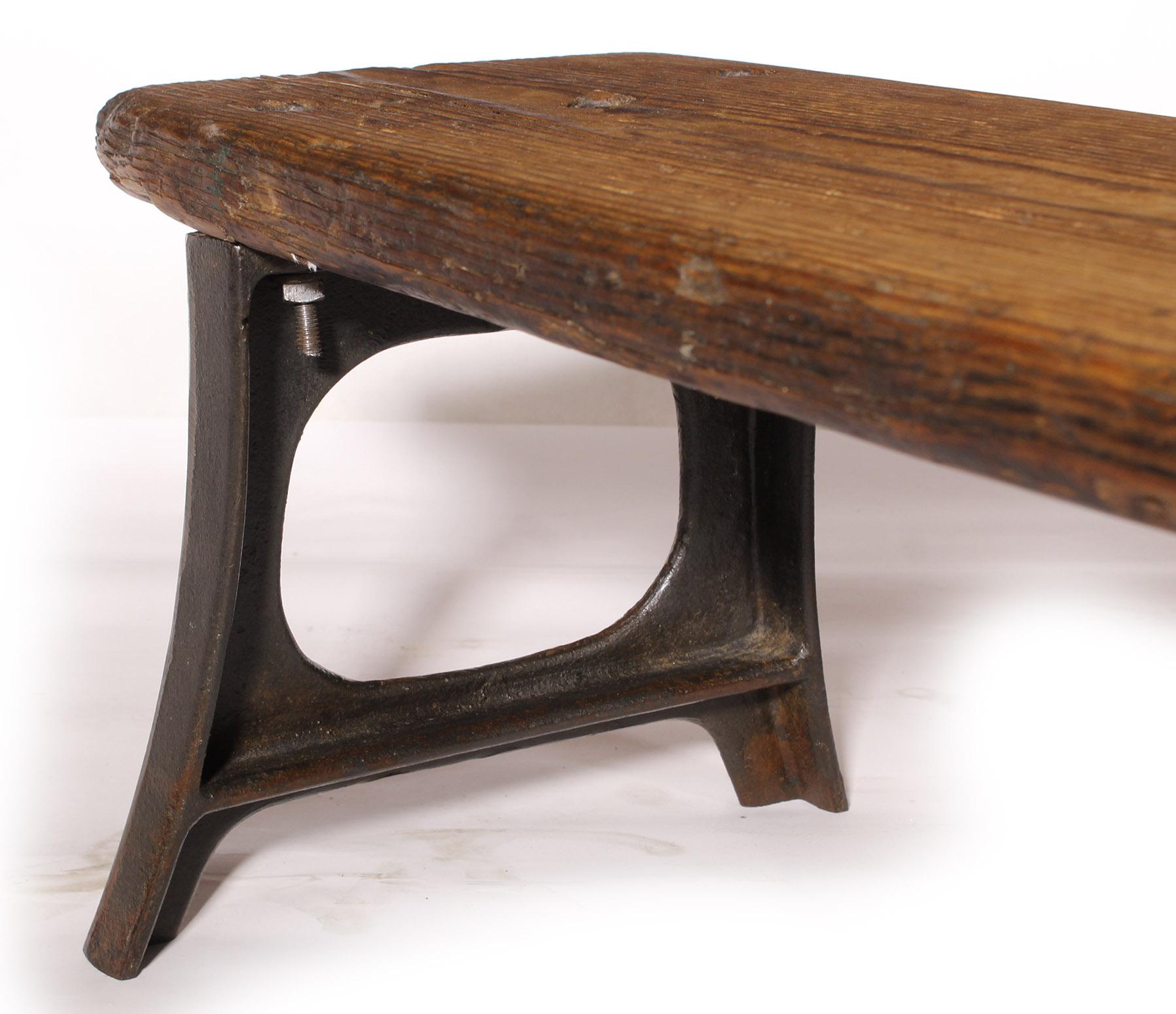 Wood and Cast Iron Bench 5