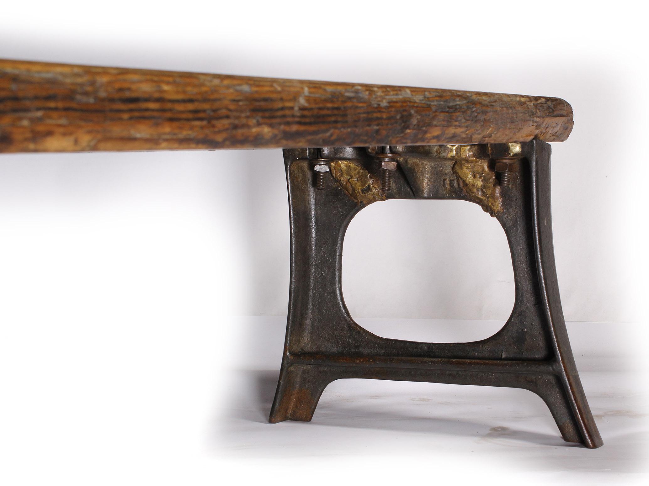 Wood and Cast Iron Bench 6