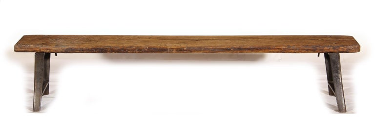 Wood And Cast Iron Bench For Sale At 1stdibs