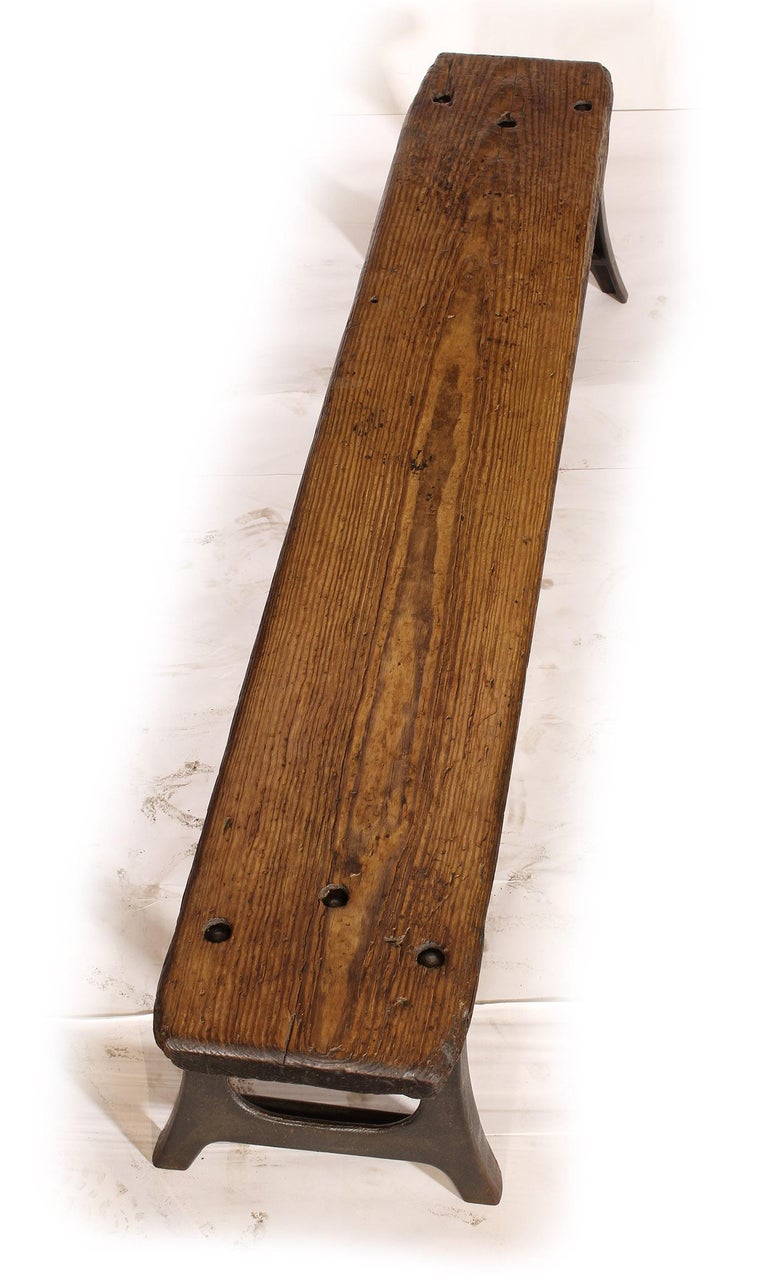 Wood And Cast Iron Bench For Sale At 1stdibs
