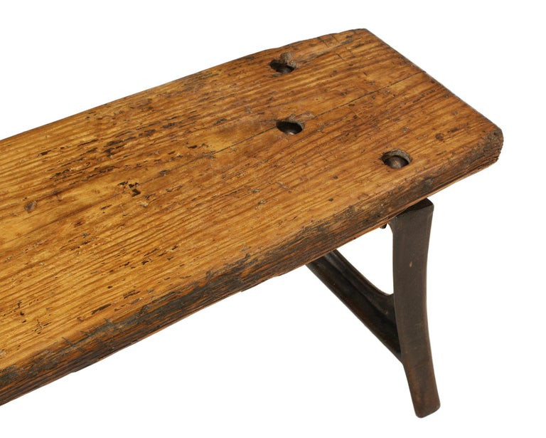 Wood And Cast Iron Bench For Sale At 1stdibs