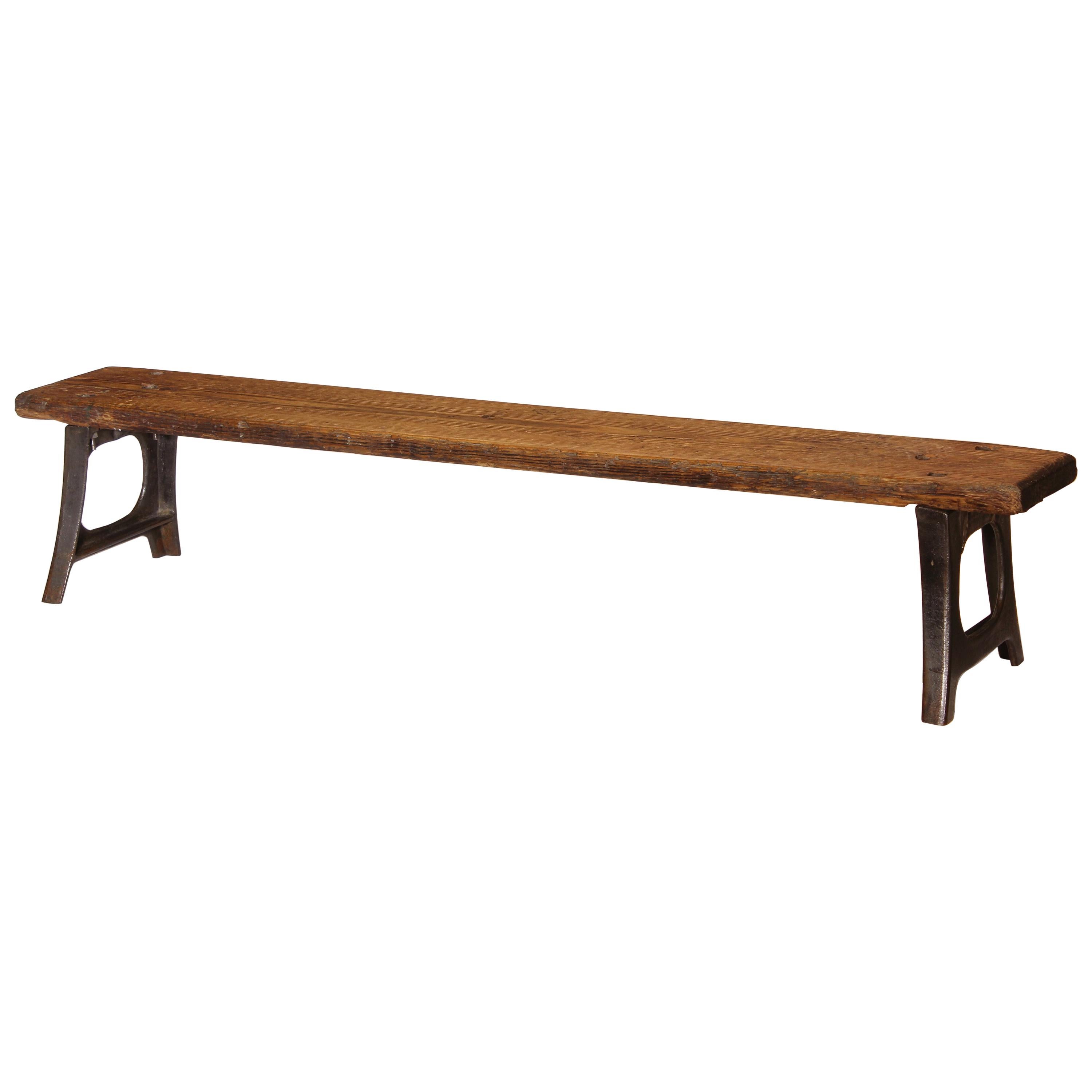 Wood and Cast Iron Bench