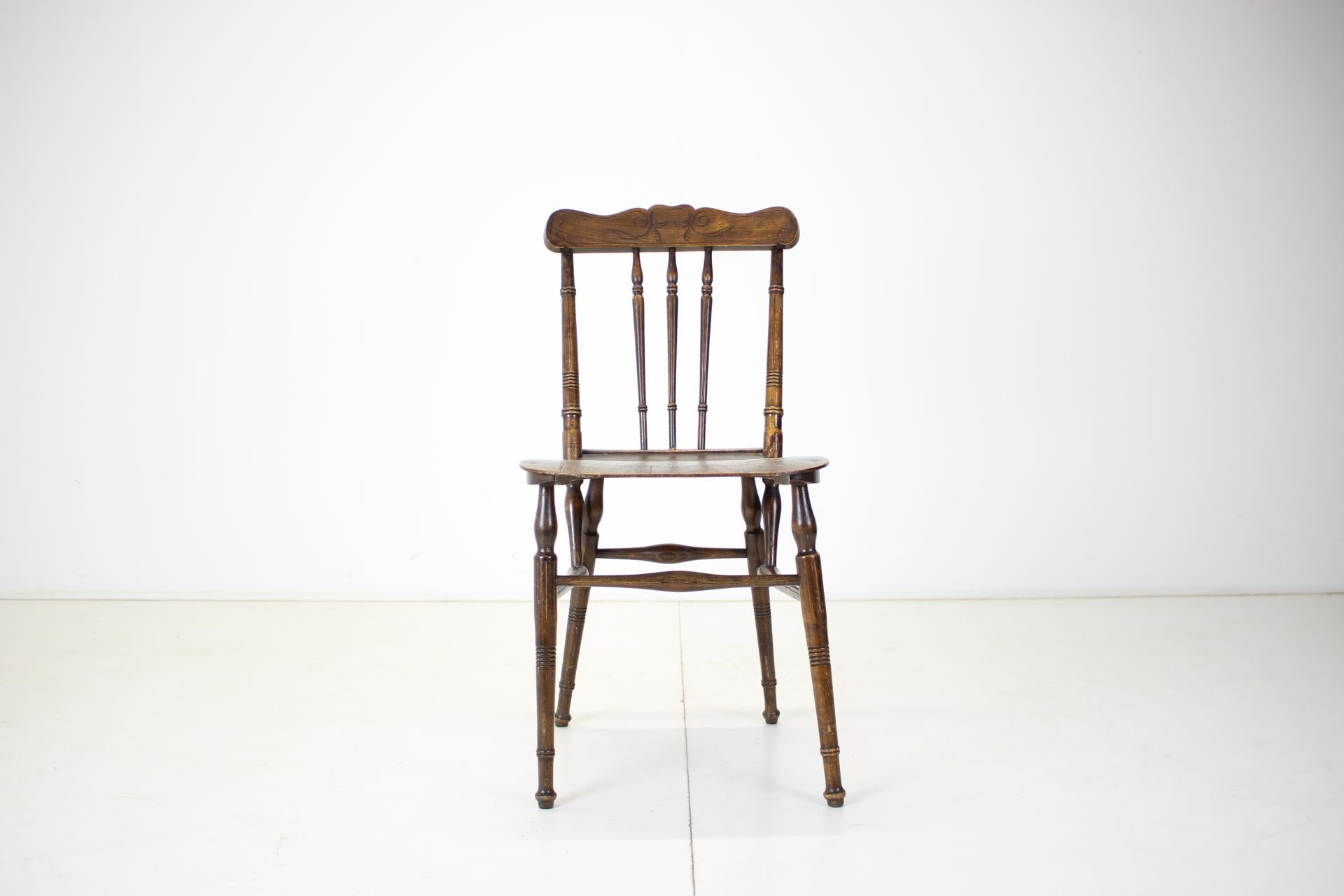Art Deco  Wood Chair, Czechoslovakia, 1910s For Sale