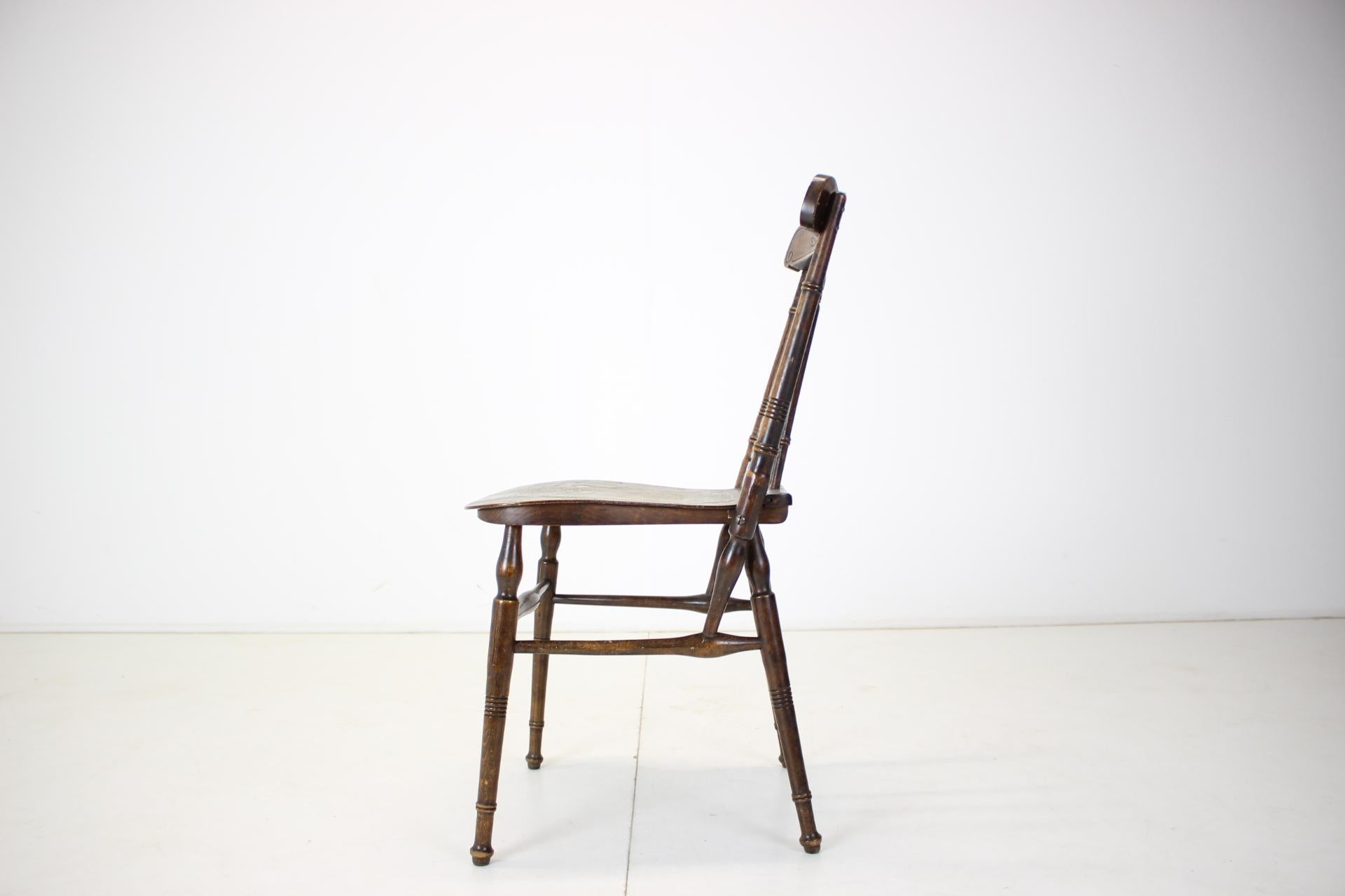  Wood Chair, Czechoslovakia, 1910s In Good Condition For Sale In Praha, CZ