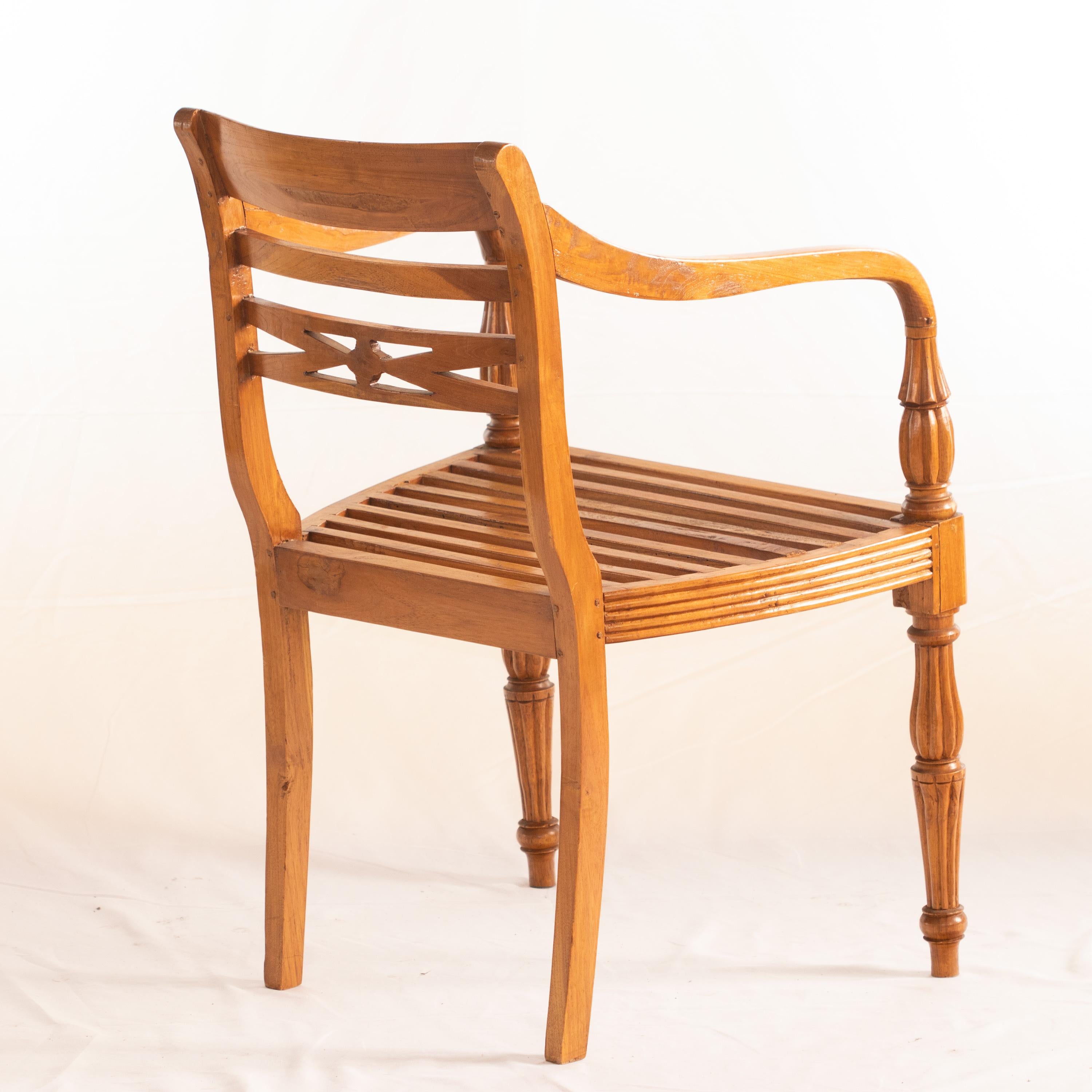 Chinese Wood Chair Light Brown Minimalist Carved Vintage Italian Wood Chair Furniture