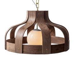 Lampadario in legno, grande e circolare, Bound by Carnevale Studio, Wood