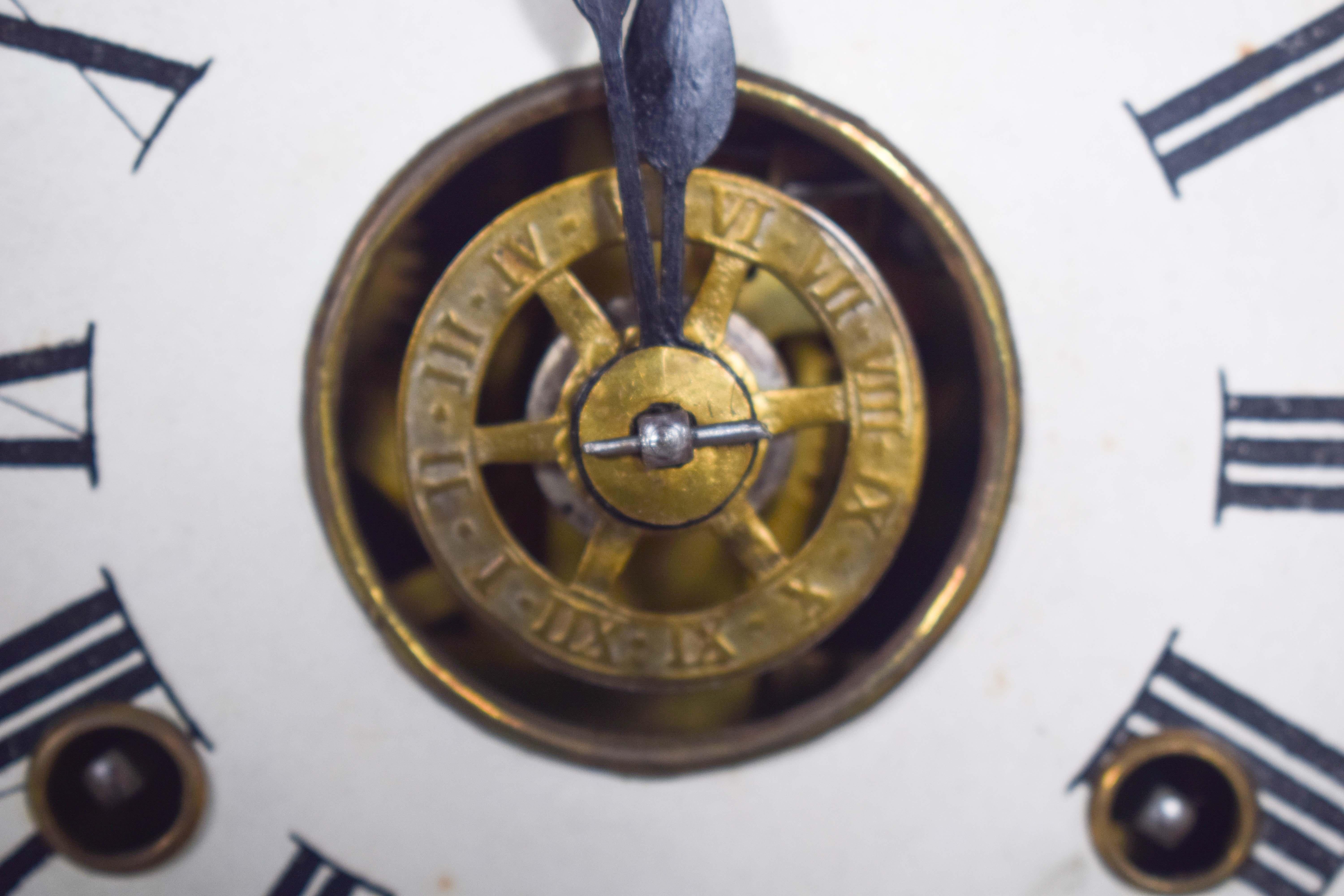 Wood Chapel Clock by Waterbury Clock CO, USA For Sale 2