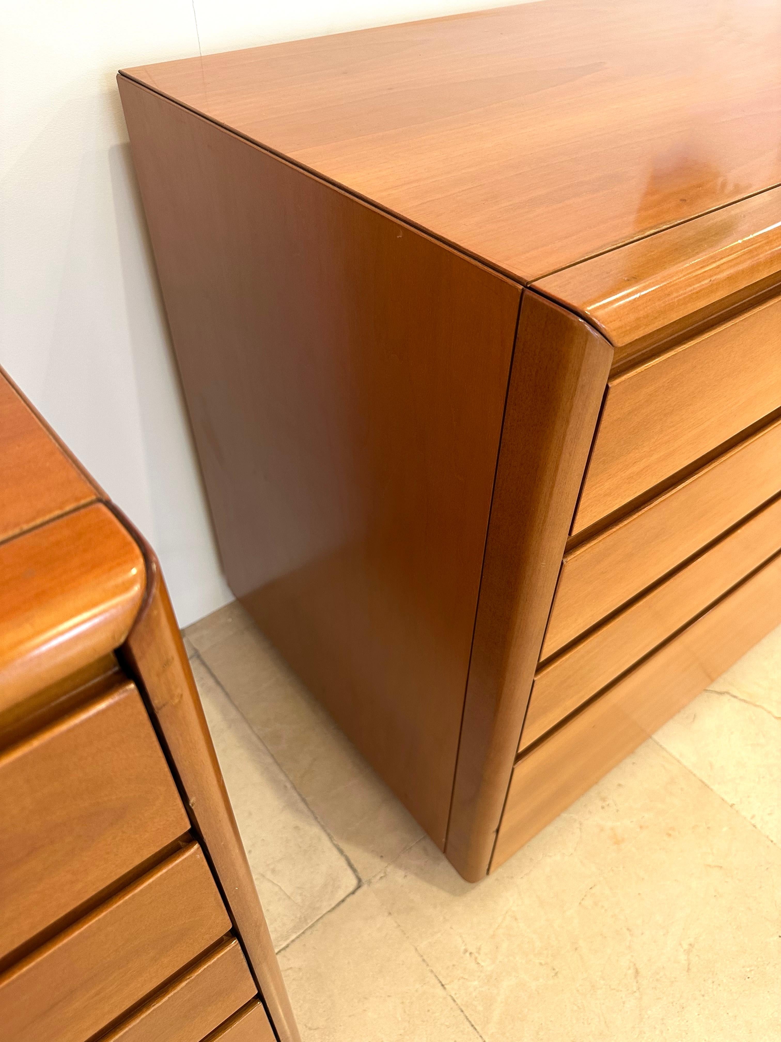 Wood Chest of Drawers by Luigi Saccardo for Gasparello. Italy, 1970s en vente 6