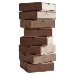 Walnut Wood Chest of Drawers, Teorema, Design Ron Gilad, Made in Italy