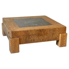 Wood & Chrome Coffee Table