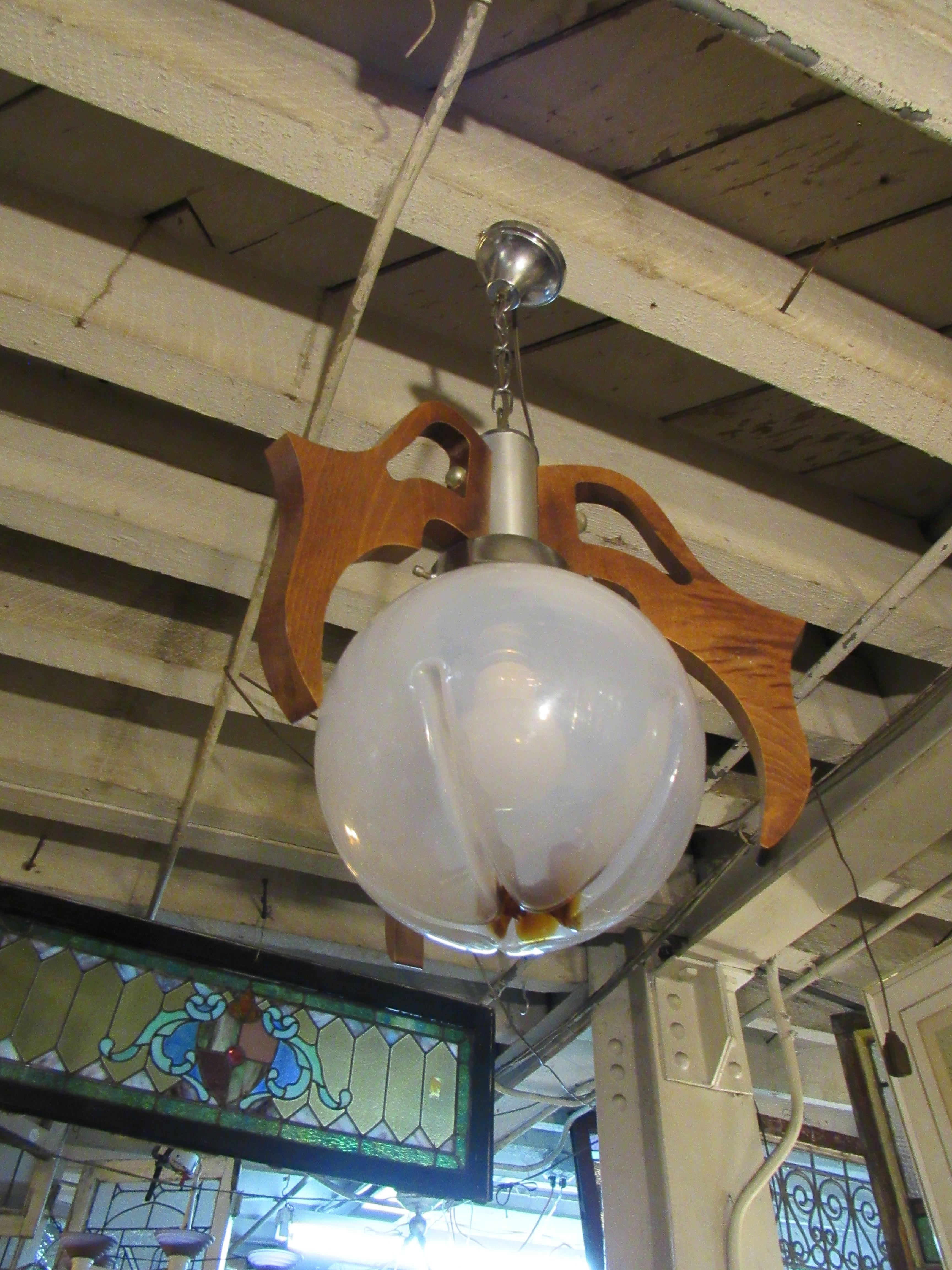 North American Wood Claw Pendant Lamp For Sale