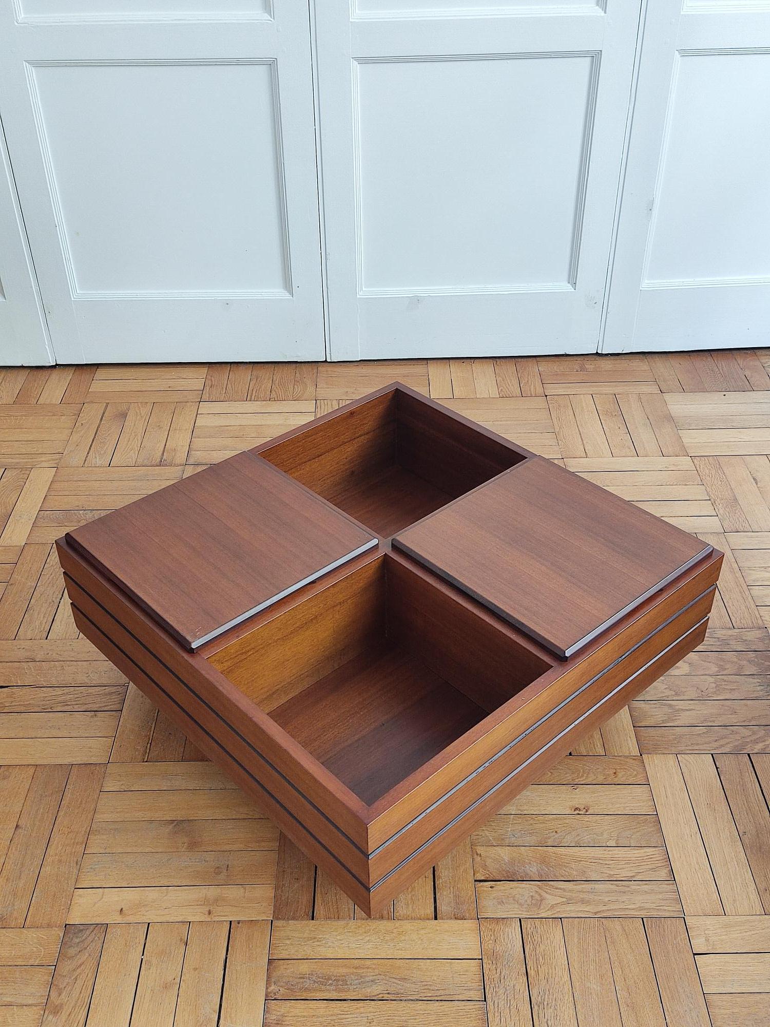 Wood coffee table - Carlo Hauner - Italy 60s 4