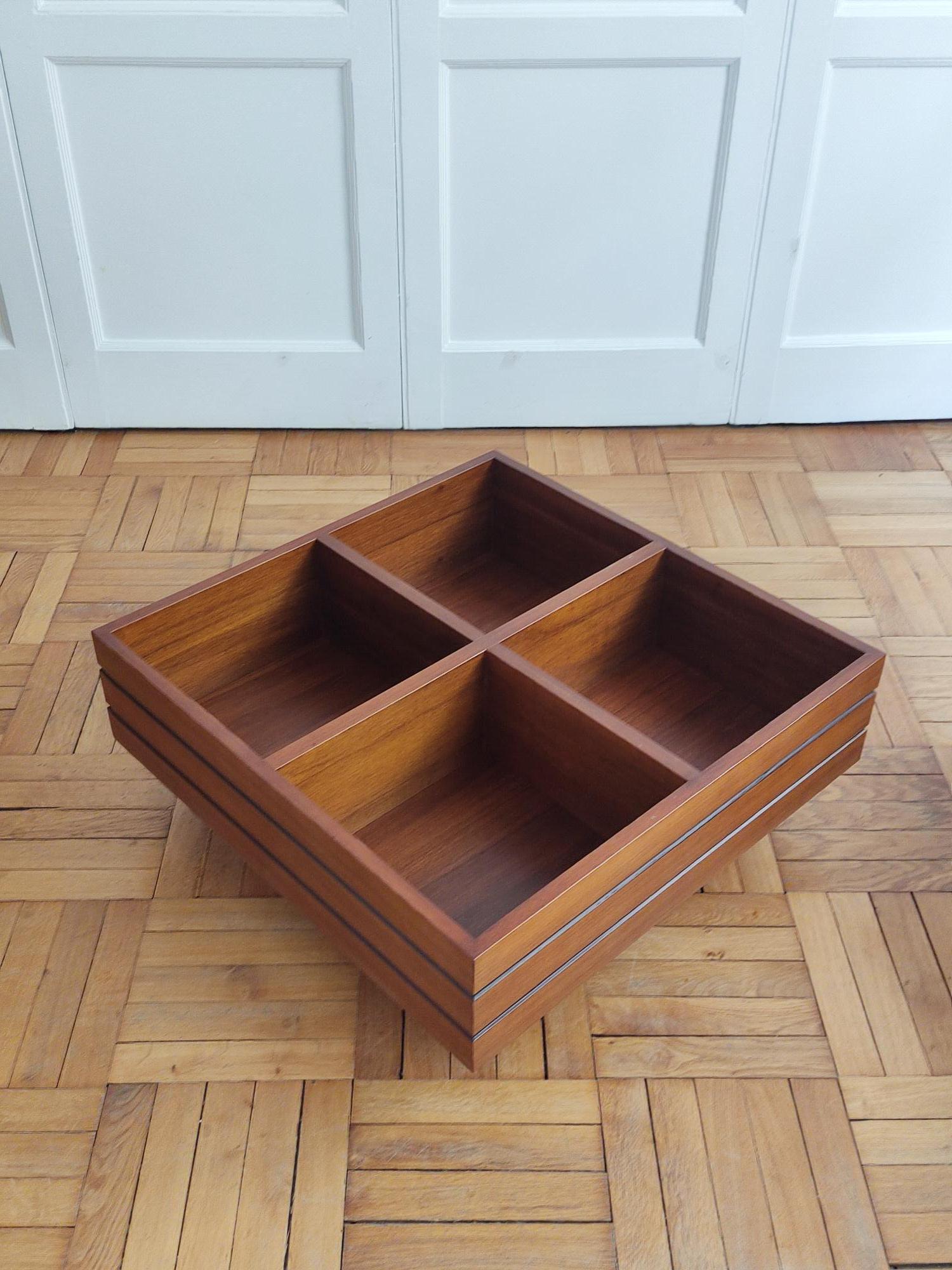 Wood coffee table - Carlo Hauner - Italy 60s 8