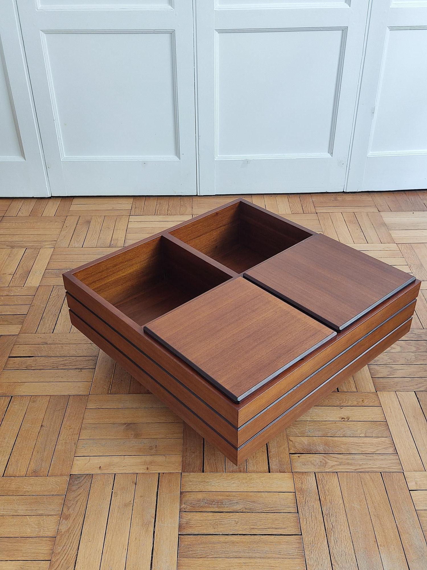 Wood coffee table - Carlo Hauner - Italy 60s 9
