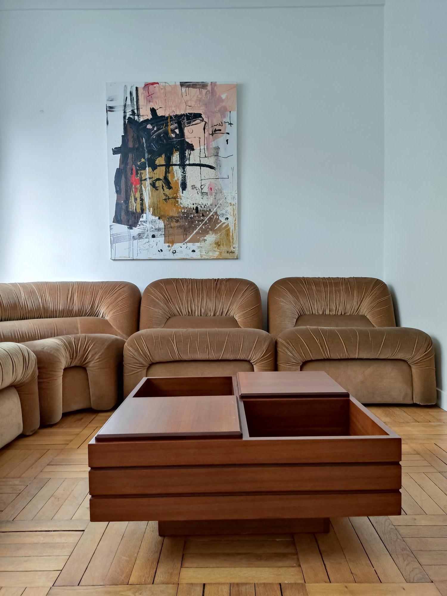 Wood coffee table - Carlo Hauner - Italy 60s 10