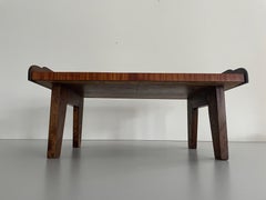 Tavolino da caffè in Wood con un bel motivo quadrato  Vassoio di servizio, anni '60, Germania