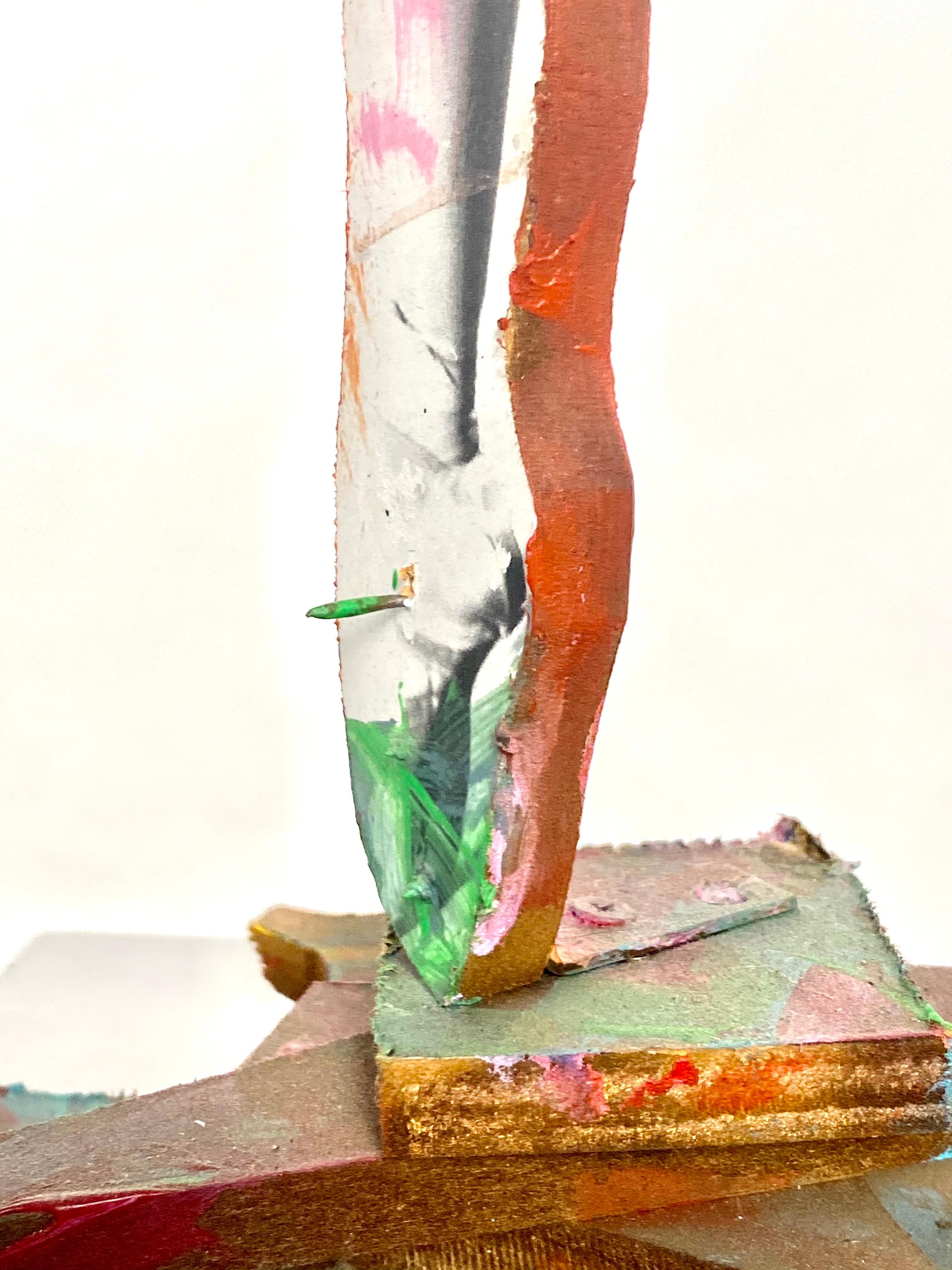Métal Sculpturale en collage de bois multicolore, 21e siècle de Mattia Biagi en vente