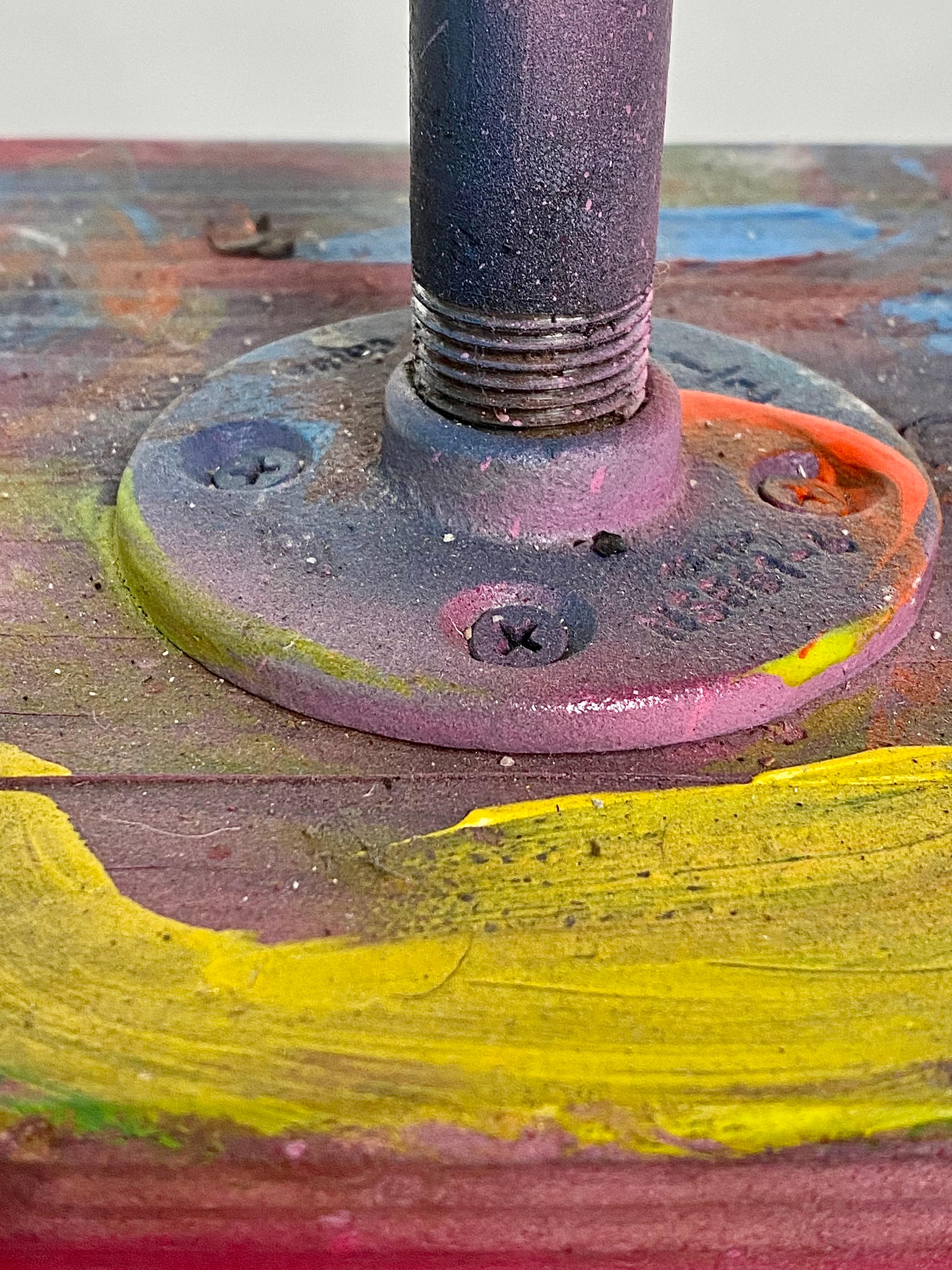 Figura scultorea in Wood Collage Multicolore Face, 21° secolo di Mattia Biagi in vendita 1