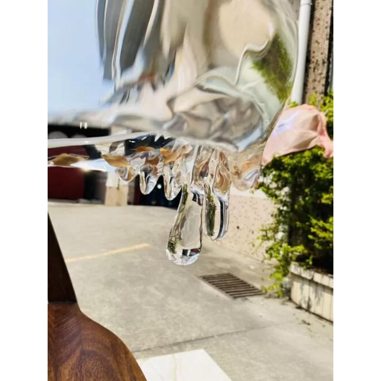 Art Deco Branched Crystal Armchair – Museum-Quality Elegance in Crystal and Wood For Sale