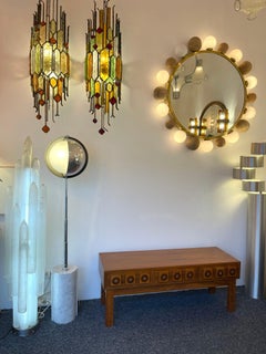 Consolle con cubo di legno e smalto di Lars Göran Nilsson per Glas & Trä. Svezia, anni '1960